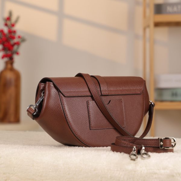Brown Genuine Leather Shoulder Bag / Handbag With Strap 7 Brown Genuine Leather Shoulder Bag / Handbag With Strap