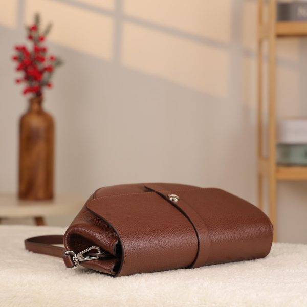Brown Genuine Leather Shoulder Bag / Handbag With Strap 9 Brown Genuine Leather Shoulder Bag / Handbag With Strap