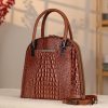 Brown Leather Shoulder Bag / Handbag and Multi-Compartment 1 Brown Leather Shoulder Bag / Handbag and Multi-Compartment