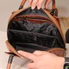 Brown Leather Shoulder Bag / Handbag and Multi-Compartment 13 Brown Leather Shoulder Bag / Handbag and Multi-Compartment