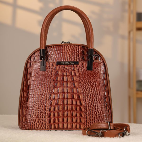 Brown Leather Shoulder Bag / Handbag and Multi-Compartment 2 Brown Leather Shoulder Bag / Handbag and Multi-Compartment