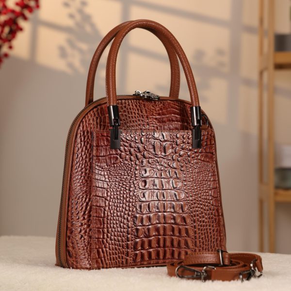Brown Leather Shoulder Bag / Handbag and Multi-Compartment 4 Brown Leather Shoulder Bag / Handbag and Multi-Compartment