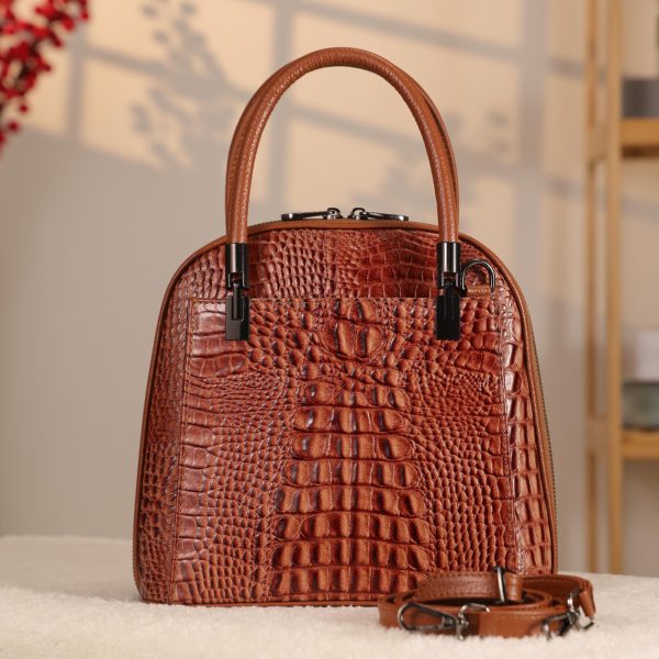 Brown Leather Shoulder Bag / Handbag and Multi-Compartment 5 Brown Leather Shoulder Bag / Handbag and Multi-Compartment