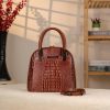 Brown Leather Shoulder Bag / Handbag and Multi-Compartment 9 Brown Leather Shoulder Bag / Handbag and Multi-Compartment