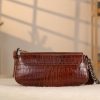 Brown Leather Shoulder Bag-Handbag With Strap, Magnetic Closure and Zippered 5 Brown Leather Shoulder Bag-Handbag With Strap, Magnetic Closure and Zippered