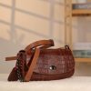 Brown Leather Shoulder Bag-Handbag With Strap, Magnetic Closure and Zippered 6 Brown Leather Shoulder Bag-Handbag With Strap, Magnetic Closure and Zippered