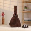 Brown Real Suede Handbag with Shoulder Strap / Everyday Bag 6 Brown Real Suede Handbag with Shoulder Strap / Everyday Bag