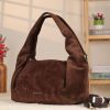 Brown Real Suede Handbag with Shoulder Strap / Everyday Bag 8 Brown Real Suede Handbag with Shoulder Strap / Everyday Bag