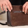 Brown Suede Crossbody Bag , Mini Handbag 10 Brown Suede Crossbody Bag , Mini Handbag