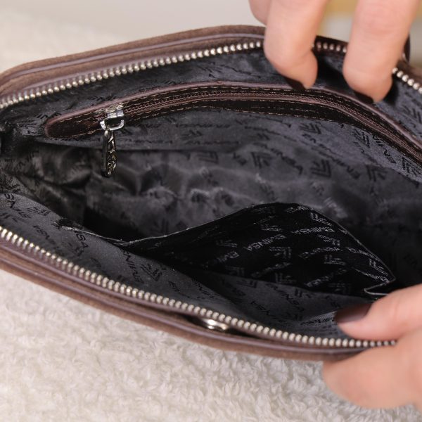 Brown Suede Crossbody Bag , Mini Handbag 13 Brown Suede Crossbody Bag , Mini Handbag
