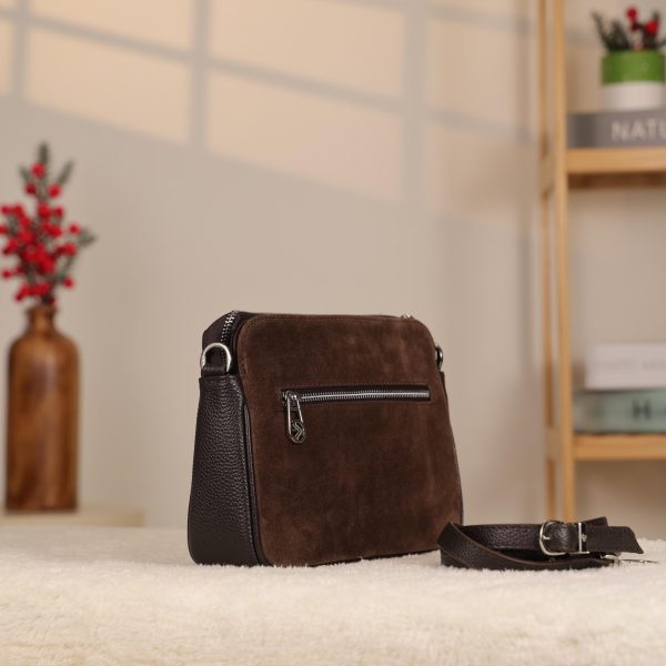 Brown Suede Crossbody Bag , Mini Handbag 6 Brown Suede Crossbody Bag , Mini Handbag