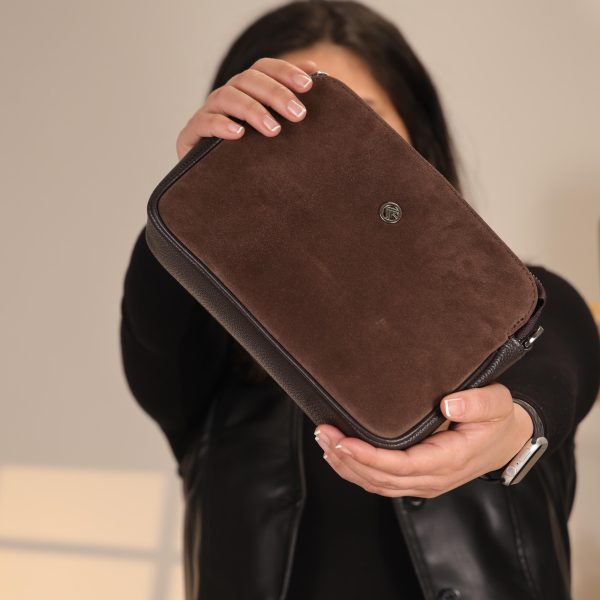 Brown Suede Crossbody Bag , Mini Handbag 7 Brown Suede Crossbody Bag , Mini Handbag