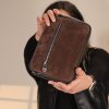 Brown Suede Crossbody Bag , Mini Handbag 8 Brown Suede Crossbody Bag , Mini Handbag
