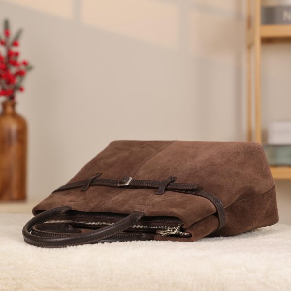 Brown Suede Leather HandBag With Adjustable Shoulder Strap , Everyday Bag 11 Brown Suede Leather HandBag With Adjustable Shoulder Strap , Everyday Bag