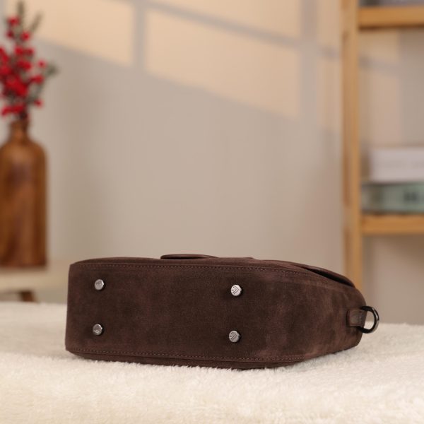 Brown Suede Leather Shoulder Bag - All Season and Everyday Bag - With Magnetic Closure and Zippered 12 Brown Suede Leather Shoulder Bag - All Season and Everyday Bag - With Magnetic Closure and Zippered