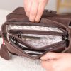 Brown Suede Leather Shoulder Bag - All Season and Everyday Bag - With Magnetic Closure and Zippered 14 Brown Suede Leather Shoulder Bag - All Season and Everyday Bag - With Magnetic Closure and Zippered