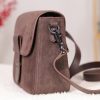 Brown Suede Leather Shoulder Bag - All Season and Everyday Bag - With Magnetic Closure and Zippered 15 Brown Suede Leather Shoulder Bag - All Season and Everyday Bag - With Magnetic Closure and Zippered