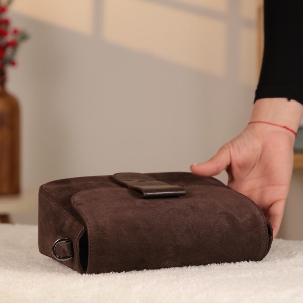 Brown Suede Leather Shoulder Bag - All Season and Everyday Bag - With Magnetic Closure and Zippered 8 Brown Suede Leather Shoulder Bag - All Season and Everyday Bag - With Magnetic Closure and Zippered