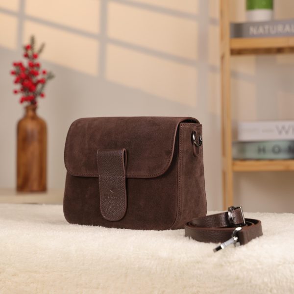 Brown Suede Leather Shoulder Bag - All Season and Everyday Bag - With Magnetic Closure and Zippered 9 Brown Suede Leather Shoulder Bag - All Season and Everyday Bag - With Magnetic Closure and Zippered