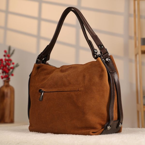 Brown Suede Real Leather Bag - 4011 Multi-Purpose , Hand-Made Bag 4 Brown Suede Real Leather Bag - 4011 Multi-Purpose , Hand-Made Bag