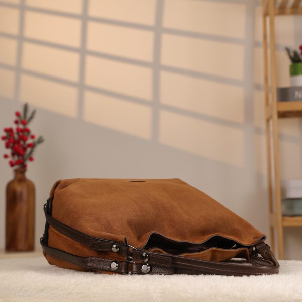 Brown Suede Real Leather Bag - 4011 Multi-Purpose , Hand-Made Bag 7 Brown Suede Real Leather Bag - 4011 Multi-Purpose , Hand-Made Bag