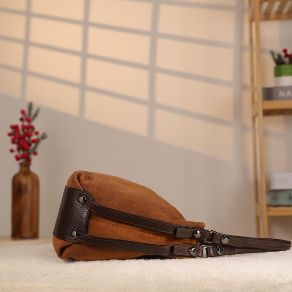 Brown Suede Real Leather Bag - 4011 Multi-Purpose , Hand-Made Bag 8 Brown Suede Real Leather Bag - 4011 Multi-Purpose , Hand-Made Bag