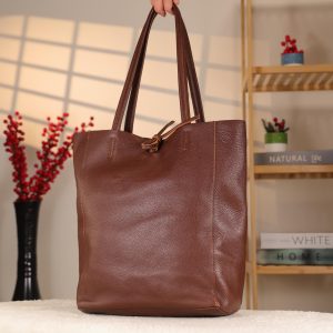 Brown Tote , Real Cow Leather Bag