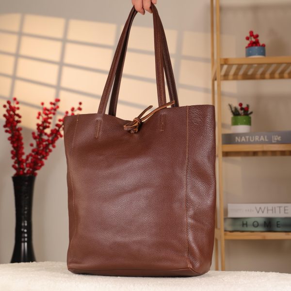 Brown Tote , Real Cow Leather Bag 1 Brown Tote , Real Cow Leather Bag