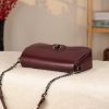 Burgundy Leather Handbag and Shoulder Bag With Adjustable Strap , Handmade , Everyday Bag