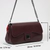 Burgundy Leather Handbag and Shoulder Bag With Adjustable Strap , Handmade , Everyday Bag