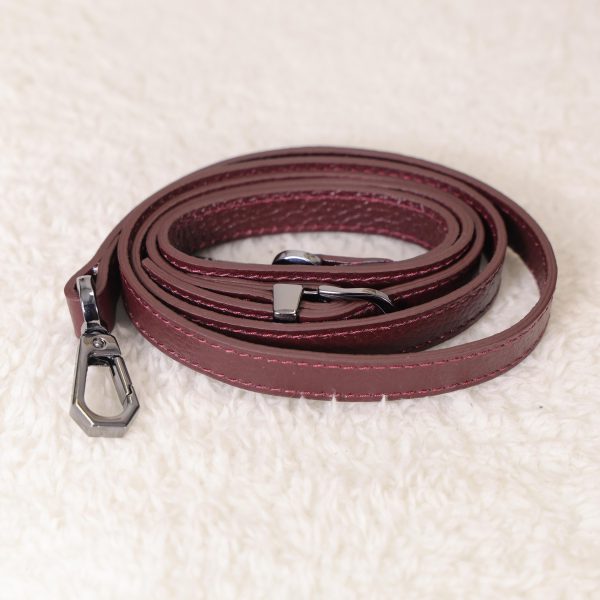 Burgundy Leather Handbag With Shoulder Strap - All Season and Everyday Bag - With Magnetic Closure