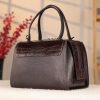 Dark Brown Real Leather Handbag With Shoulder Strap 12 Dark Brown Real Leather Handbag With Shoulder Strap