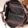 Dark Brown Real Leather Handbag With Shoulder Strap 6 Dark Brown Real Leather Handbag With Shoulder Strap