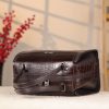 Dark Brown Real Leather Handbag With Shoulder Strap 8 Dark Brown Real Leather Handbag With Shoulder Strap