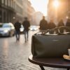 Dark Green Leather Shoulder Bag With Adjustable Strap, Everyday Bag