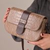 Genuine Leather Shoulder Bag / Handbag With Zipper and Magnetic Closure and Strap 2 Genuine Leather Shoulder Bag / Handbag With Zipper and Magnetic Closure and Strap