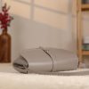 Gray Colour Real Leather Shoulder Bag / Handbag With Shoulder Strap, Zippered and Magnetic Closure