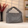 Gray Genuine Leather Handbag - Zippered and With Shoulder Strap 10 Gray Genuine Leather Handbag - Zippered and With Shoulder Strap