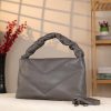 Gray Genuine Leather Handbag - Zippered and With Shoulder Strap 2 Gray Genuine Leather Handbag - Zippered and With Shoulder Strap