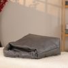 Gray Genuine Leather Handbag - Zippered and With Shoulder Strap 3 Gray Genuine Leather Handbag - Zippered and With Shoulder Strap