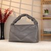 Gray Genuine Leather Handbag - Zippered and With Shoulder Strap 4 Gray Genuine Leather Handbag - Zippered and With Shoulder Strap