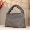 Gray Genuine Leather Handbag - Zippered and With Shoulder Strap 5 Gray Genuine Leather Handbag - Zippered and With Shoulder Strap