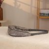Gray Leather Handbag With Shoulder Strap-Magnetic Closured-Zippered 10 Gray Leather Handbag With Shoulder Strap-Magnetic Closured-Zippered