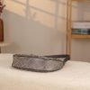 Gray Leather Handbag With Shoulder Strap-Magnetic Closured-Zippered 12 Gray Leather Handbag With Shoulder Strap-Magnetic Closured-Zippered