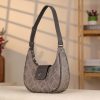 Gray Leather Handbag With Shoulder Strap-Magnetic Closured-Zippered 2 Gray Leather Handbag With Shoulder Strap-Magnetic Closured-Zippered
