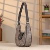 Gray Leather Handbag With Shoulder Strap-Magnetic Closured-Zippered 4 Gray Leather Handbag With Shoulder Strap-Magnetic Closured-Zippered