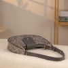 Gray Leather Handbag With Shoulder Strap-Magnetic Closured-Zippered 7 Gray Leather Handbag With Shoulder Strap-Magnetic Closured-Zippered