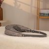 Gray Leather Handbag With Shoulder Strap-Magnetic Closured-Zippered 8 Gray Leather Handbag With Shoulder Strap-Magnetic Closured-Zippered