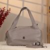 Gray Leather Shoulder Bag and Handbag , Multi-Purpose and Zippered 1 Gray Leather Shoulder Bag and Handbag , Multi-Purpose and Zippered