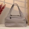 Gray Leather Shoulder Bag and Handbag , Multi-Purpose and Zippered 10 Gray Leather Shoulder Bag and Handbag , Multi-Purpose and Zippered